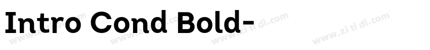 Intro Cond Bold字体转换